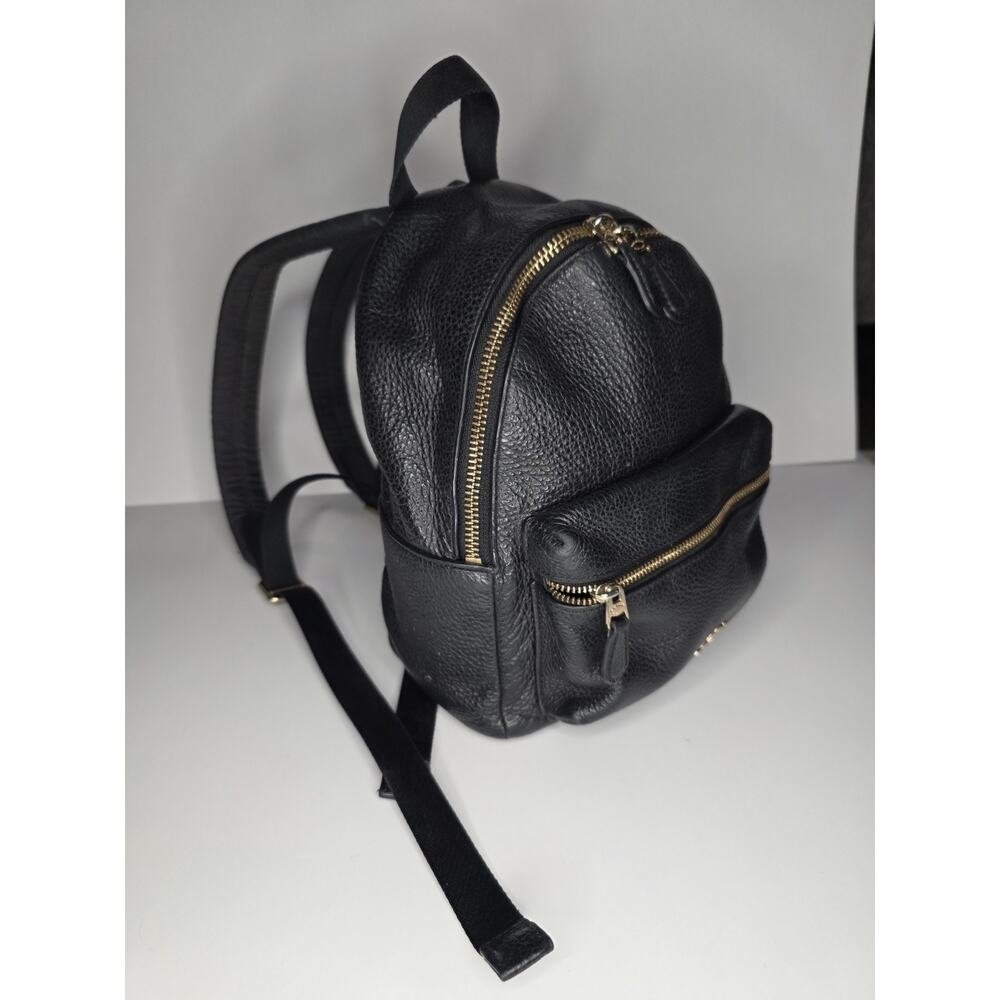 Coach Mini Small Charlie Backpack Pebbled Leather Black F28995 - Picture 13 of 15